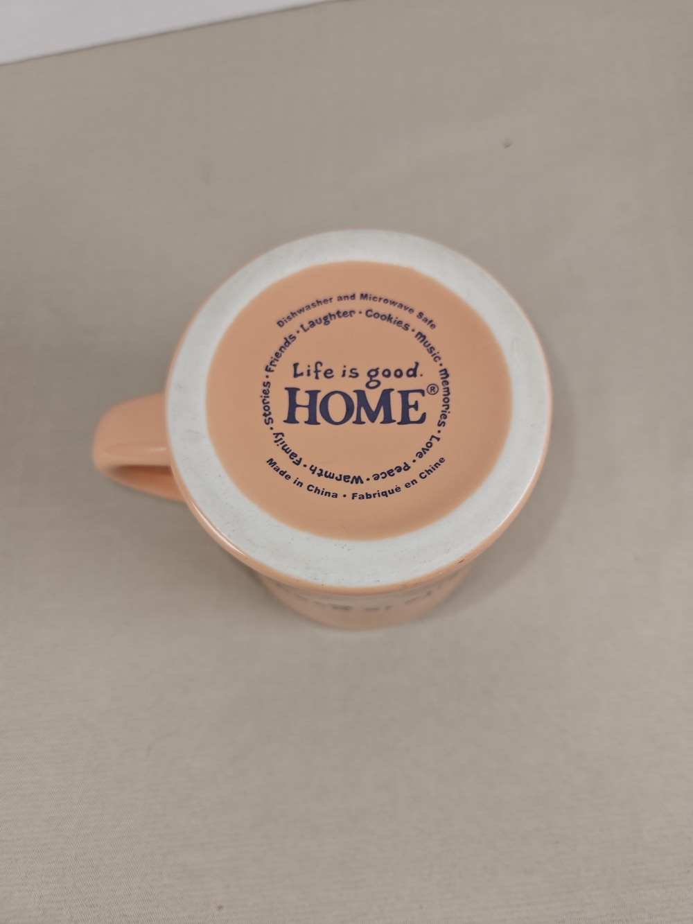 Life is Good Peach Ceramic Mug - Picture 6 of 6